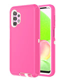 Funda heavy duty Samsung Galaxy A32 5G (HOT PINK & WHITE)
