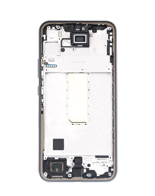 Encuentra la carcasa intermedia para Samsung Galaxy A34 en Graphite en Guatemala, ideal para reparaciones y accesorios al por mayor.