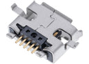 Reparación de puerto de carga con soldadura requerida en Guatemala - 05 pin - Micro A - 4 puntos de anclaje, disponible en mayoristas de componentes electrónicos.