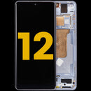 Pantalla OLED azul refurbished con marco para Xiaomi 12, 12X, 12S, lista para reparación y reemplazo.