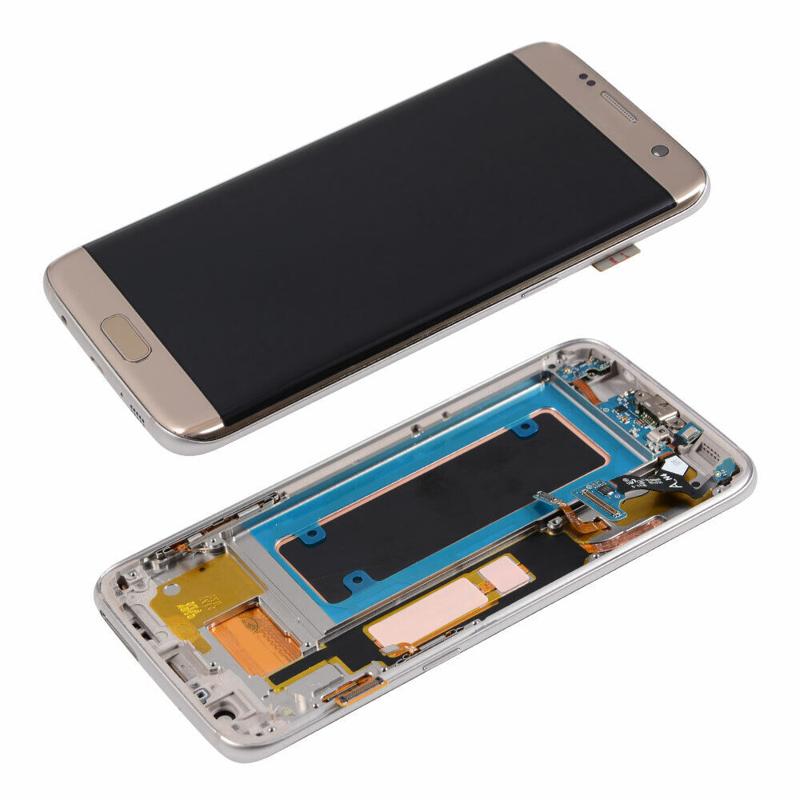 Compra la pantalla OLED con marco para Samsung Galaxy S7 Edge en Guatemala, ideal para reparaciones de alta calidad y con garantía.