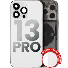 Compra una tapa trasera con componentes pequeños pre-instalados para iPhone 13 Pro en Guatemala, disponible en Grado A y en color Plata.