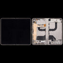 Pantalla OLED con mid-frame blanco porcelana para Google Pixel Fold, repuesto refurbished, ideal para reparación de pantalla rota.