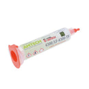 Jeringa de pasta flux pegajosa Amtech LF-4300 water-washable 10cc para soldar y reballing, código 16040.