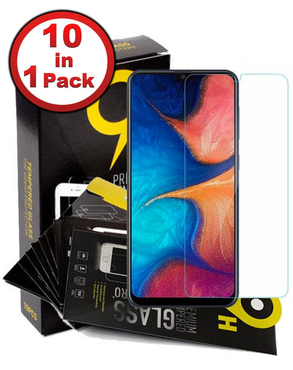 Protege la pantalla de tu Samsung Galaxy A50 / A30 con vidrios templados transparentes, pack de 10, en Guatemala.
