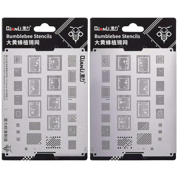 Plantilla Bumblebee (QS532) para iPhone X-15 (Qianli) ideal para reparaciones de iPhones en Guatemala.