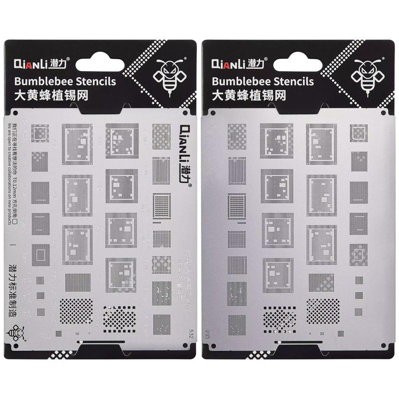 Plantilla Bumblebee (QS532) para iPhone X-15 (Qianli) ideal para reparaciones de iPhones en Guatemala.
