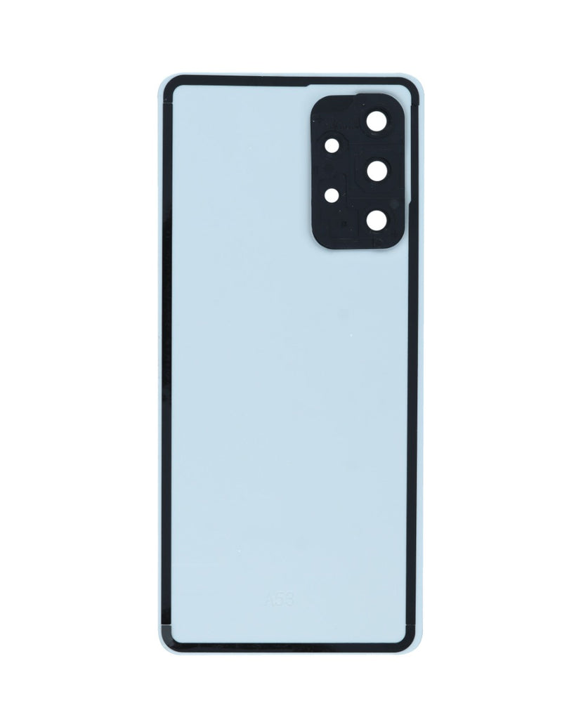 Tapa trasera con lente de cámara y adhesivo para Galaxy A53 5G disponible en Guatemala para reparaciones en talleres especializados.