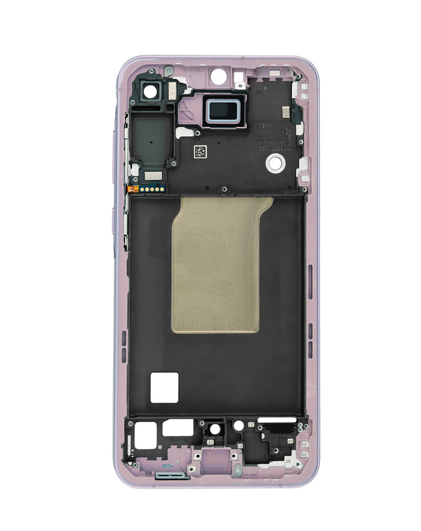 Encuentra la mejor carcasa de marco medio para Samsung Galaxy A55 5G en Guatemala en nuestro taller de reparaciones, con variedad de colores como Lila y calidad premium.