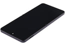 Pantalla OLED interna refurbished con marco para Samsung Galaxy Z Flip 7 5G, color Jet Black, lista para reparación.