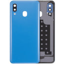 Tapa trasera azul para Samsung Galaxy A40 (A405) con lente de cámara, repuesto original.