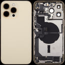 Tapa trasera con puerto de carga con cable flex y piezas pequenas iPhone 14 Pro Max (US Version) (Gold)