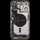 Tapa trasera con puerto de carga con cable flex y piezas pequenas iPhone 14 Pro Max (US Version) (Gold)