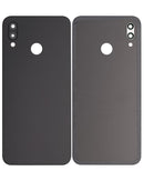 Tapa trasera de cristal negra para Huawei P20 Lite (Nova 3e) con lente de cámara, ideal para reparación.