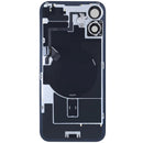 Tapa trasera con placa de acero con carga inalambrica NFC MagSafe y flex de linterna compatible para iPhone 16 Plus (original) (Negro)