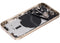 Tapa trasera para iPhone 12 Pro con componentes pequeños pre-instalados (Versión internacional, Dorado, Grado C)