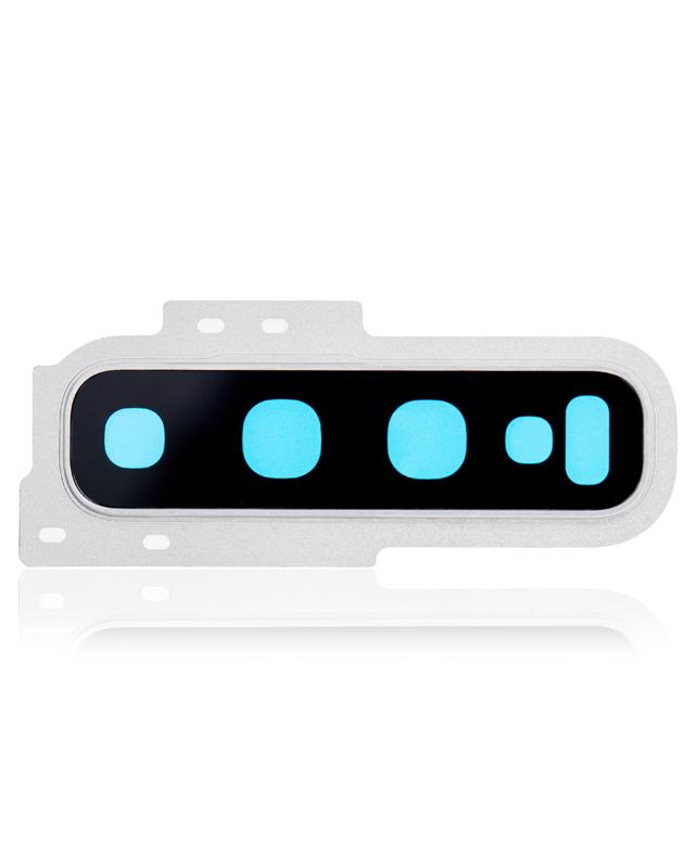 Lente de camara trasera con aro para Samsung Galaxy S10 (Blanco Prisma)