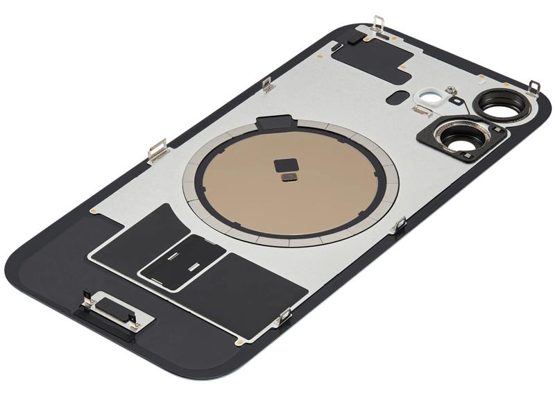 Compra la tapa trasera con placa de acero con imán MagSafe preinstalado para iPhone 16 en Guatemala.