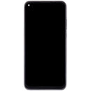 Pantalla LCD refurbish negra para Huawei Nova 5i (2019) con marco, ideal para reparación de display roto.
