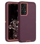 Funda heavy duty Galaxy A72 5G (MAROON & PINK)