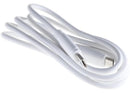 Cable micro USB a USB-C blanco de 1m, ideal para carga y transferencia de datos de celulares.