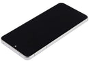 Pantalla incell Samsung Galaxy S21 Ultra Phantom Silver con marco, repuesto para reparación de display roto.