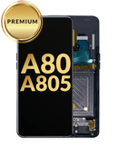 Reparación de pantalla con marco para Samsung Galaxy A80 en Guatemala, pantalla OLED color Phantom Black.