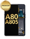 Reparación de pantalla con marco para Samsung Galaxy A80 en Guatemala, pantalla OLED color Phantom Black.