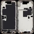 Tapa superior usada de iPhone 16 Pro Max Natural Titanium con small parts para reparación.