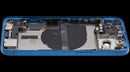 Tapa trasera azul usada OEM Grade C para iPhone 13, con puerto de carga y piezas pequeñas, compatible A2482.