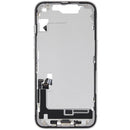 Chasis medio iPhone 16e A32xx usado, con puerto de carga y pequeñas partes para reparación.