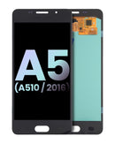Pantalla Service Pack original Samsung Galaxy A5 2016 (A510) negra, lista para reemplazo de display.