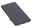 Pantalla OLED Samsung Galaxy S10 negro prism/ceramic black Aftermarket Plus con marco, ideal para reemplazo de pantalla rota.