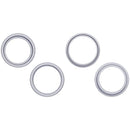 Aro de bezel azul para cámara trasera de iPhone 15 y 15 Plus, set de 2 repuestos.