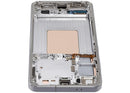 Pantalla OLED Samsung Galaxy S24 5G usada, color Marble Grey, con marco para reparación de display.