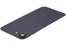 Tapa trasera de vidrio negro para iPhone 16e con MagSafe, NFC y flex de linterna, repuesto A4XXX.
