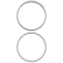 Aro de cámara trasero blanco para iPhone XR (A1984, A2105), pieza de repuesto para reparación.