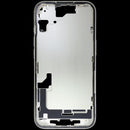 Marco medio OEM amarillo para iPhone 15 A2846 usado, con pequeñas partes para reparación.