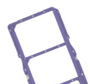 Bandeja dual SIM morada para Samsung Galaxy A51 4G (A515), repuesto original para reparación.