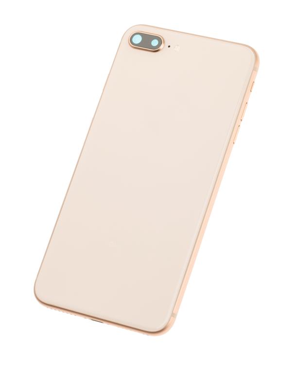 Tapa trasera con componentes pequenos pre-instalados para iPhone 8 Plus (Usada, original, grado A) (Dorado)