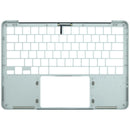 Tapa superior original Apple MacBook Neo plateada con teclado ANSI US, reposamuñecas y trackpad, ideal para reparación.