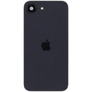 Tapa trasera negra iPhone 16e con MagSafe, NFC y flex de linterna, pieza de repuesto original Apple.