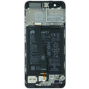 Pantalla LCD original Huawei P10 negra, modelo VTR-L09, para reparación de display roto.