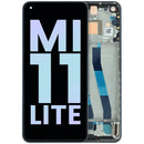 Pantalla OLED negra original para Xiaomi Mi 11 Lite con marco, repuesto para reparación de display.