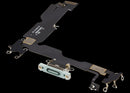 Puerto de carga USB-C flex cable verde para iPhone 15 Plus (A2847, A3093) OEM.