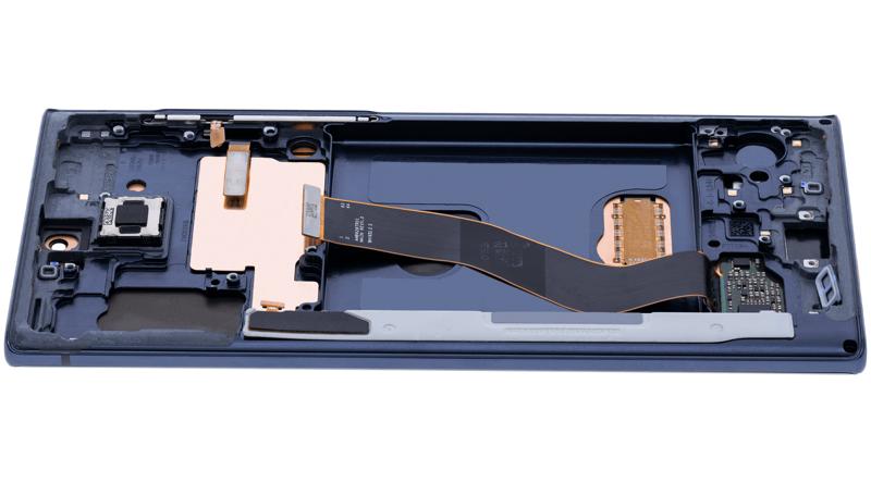 Reparación de pantalla OLED con marco para Samsung Galaxy Note 10 en Guatemala, disponible en color Aura Glow / Plateado.