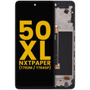 Pantalla refurbished TCL 50 XL NxtPaper 5G con marco, lista para repuesto de display y reparación.