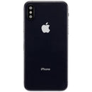 Tapa trasera Space Gray para iPhone XS (A1920, A2097) con puerto de carga y componentes preinstalados, grado B OEM.