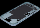 Chasis medio iPhone 16 color teal con botones power y volumen, repuesto A3204/A3206 para reparación.