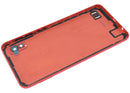 Tapa trasera roja original Samsung Galaxy A10 (A105) con lente de cámara, repuesto de servicio.